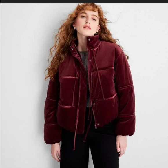 đź’•Future Collective Jacket with Velvet Texture and High Collar size M - Picture 3 of 7